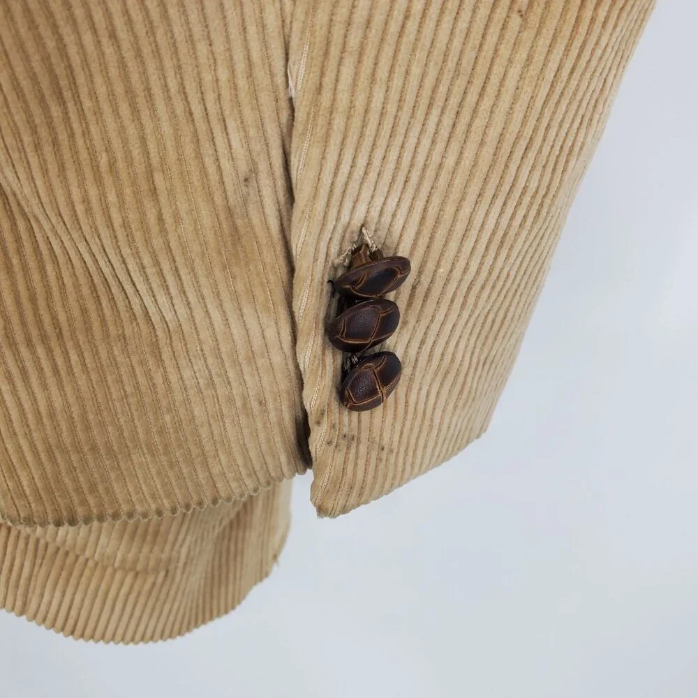 Bret Lawrence Tailored Brown Corduroy Elbow Patch Men's Blazer‎ Suit Jacket 44 R